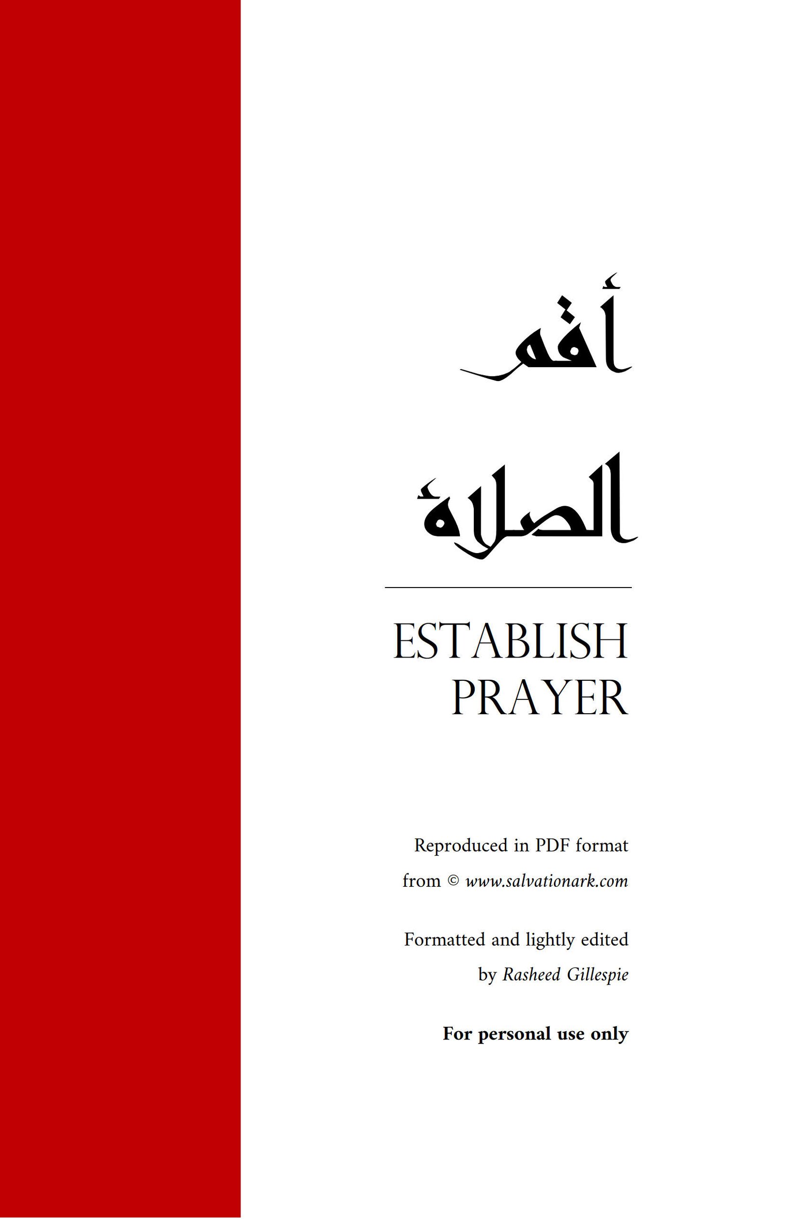 Establish Prayer